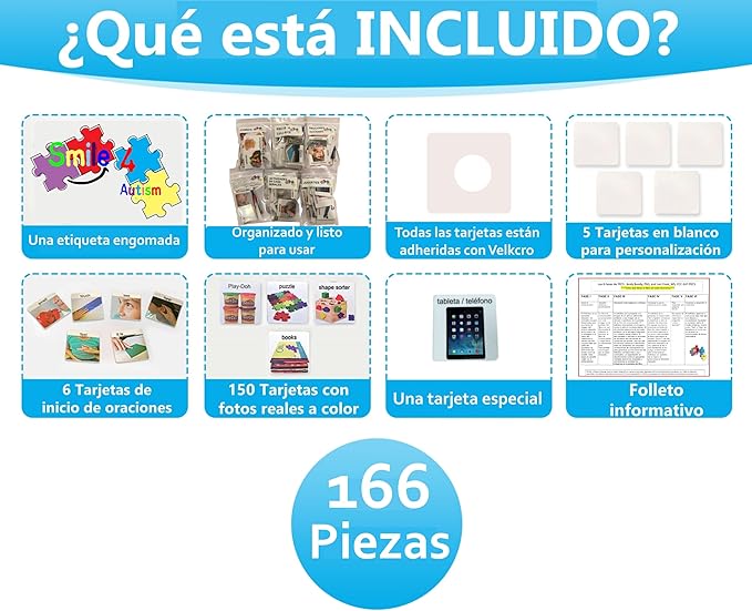 Smile4Autism Small 1.5"x1.5" Loose Spanish Visual Picture Cards, Receptive and - Image 5