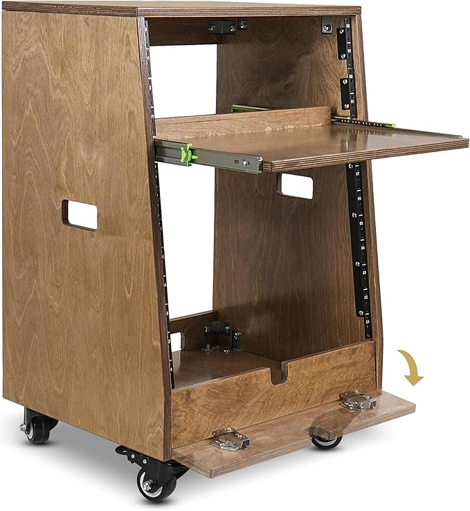 Sound Town DIY Slanted 12U Studio Rack, - Image 4