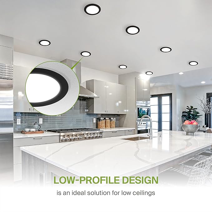 ASD 1 Pack LED Recessed Lighting 6 Inch 15W, 5 CCT 2700K-5000K CRI90+, IC Rated - Image 4