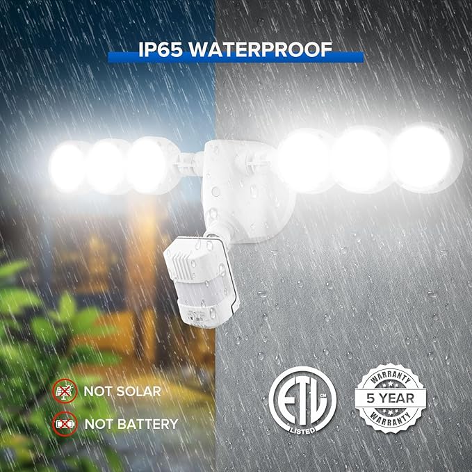SANSI 55W Motion Sensor Outdoor Lights 7000LM Super Bright LED Security Lights - Image 6