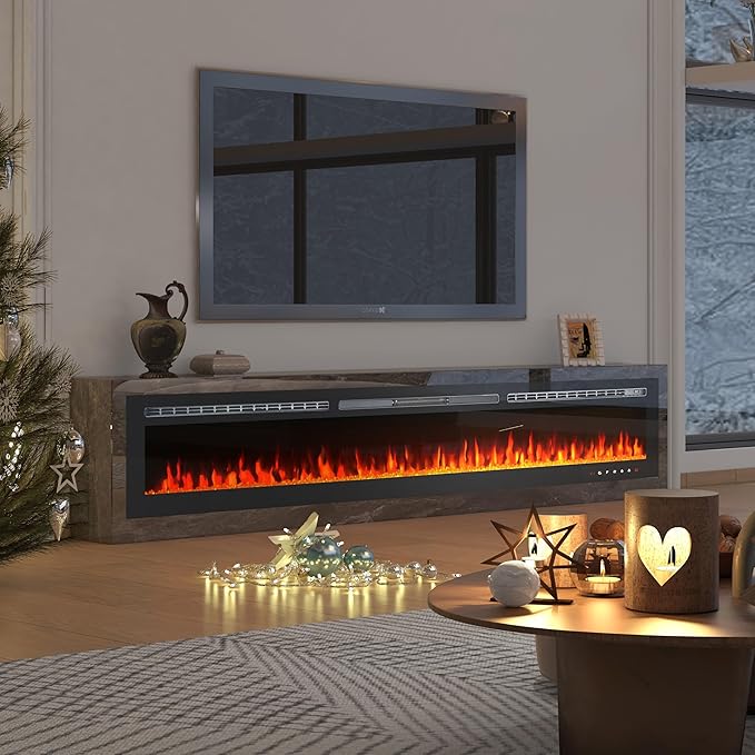 CharaVector 100 inch 750W/1500W Electric Fireplace Inserts - Image 2