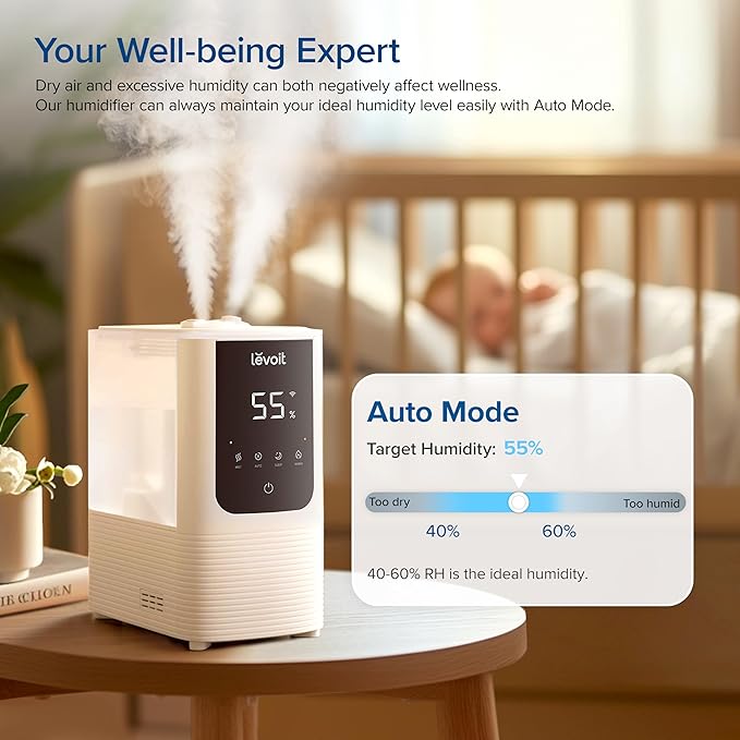 LEVOIT Humidifiers for Bedroom Home, Smart Warm and Cool Mist Air Humidifier - Image 5