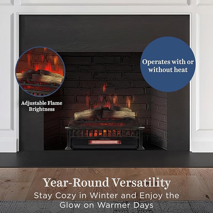 Country Living 23 inch Electric Log Set | Crackling Sound | 1000 Sq Ft Heater | - Image 4