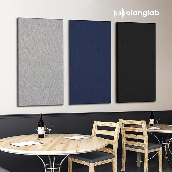 Olanglab Sound Absorbing Acoustic Wall Panels 2 Pack, Large Fabric Wrapped - Image 6