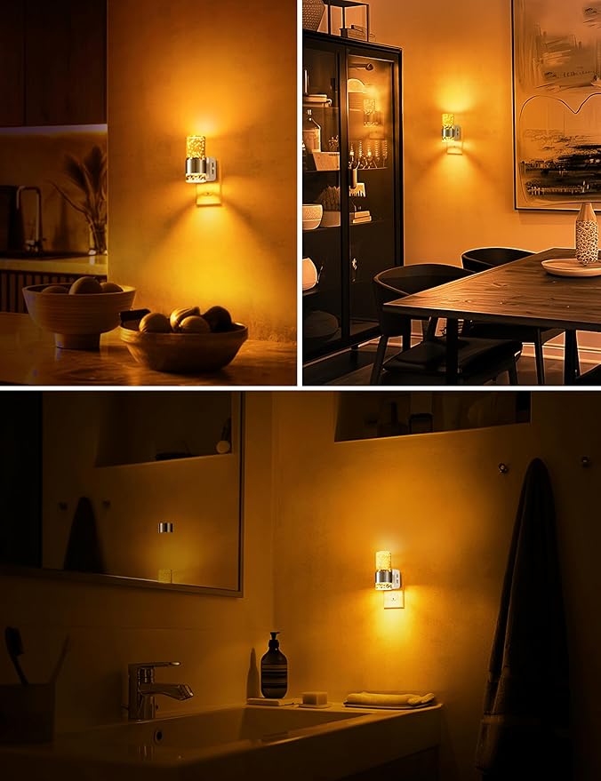 L LOHAS LED Night Light, Dimmable Night Lights Plug into Wall, 2 Pack Acrylic - Image 4