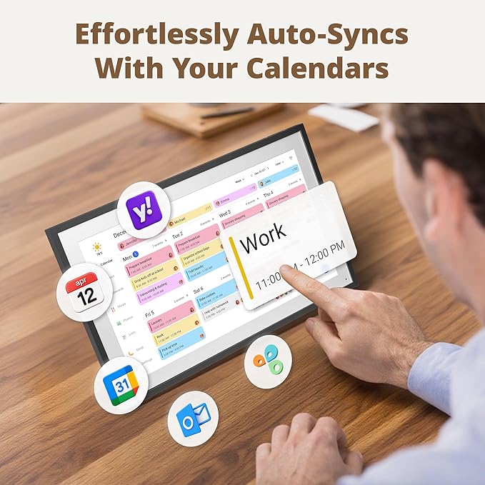 Dragon Touch Digital Calendar 21.5 Inch Touch Screen, Electronic Wall Calendar - Image 3