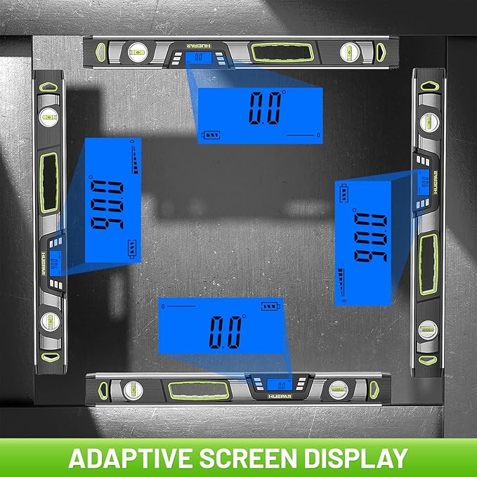 Huepar 48-Inch Digital Level, Professional Smart Precision Torpedo Level Tool - Image 7