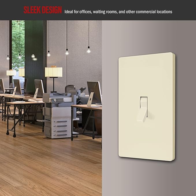 ENERLITES Screwless Toggle Switch Wall Plate, Child Safe Light Switch Cover - Image 7