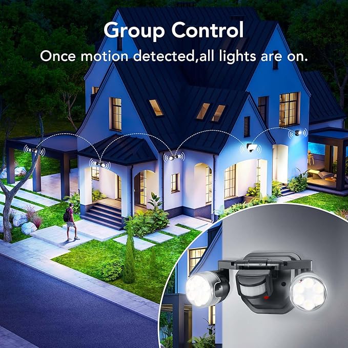 OREiN Motion Sensor Outdoor Lights, AC Smart WiFi Flood Lights Outdoor Connect - Image 5