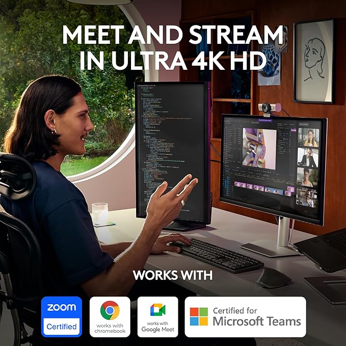 Logitech MX Brio Ultra HD 4K Collaboration, Streaming Webcam, 1080p at 60 FPS - Image 2