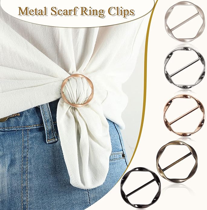 T-Shirt Clips 9 PCS, Clothes Corner Knotted Button, Fashion Alloy Pearl - Image 3