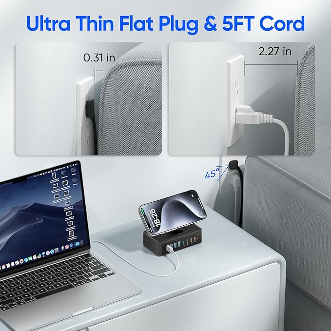 11-in-1 Charging Station USB-C Power Strip, 200W USB C Charger Block, 2AC - Image 6