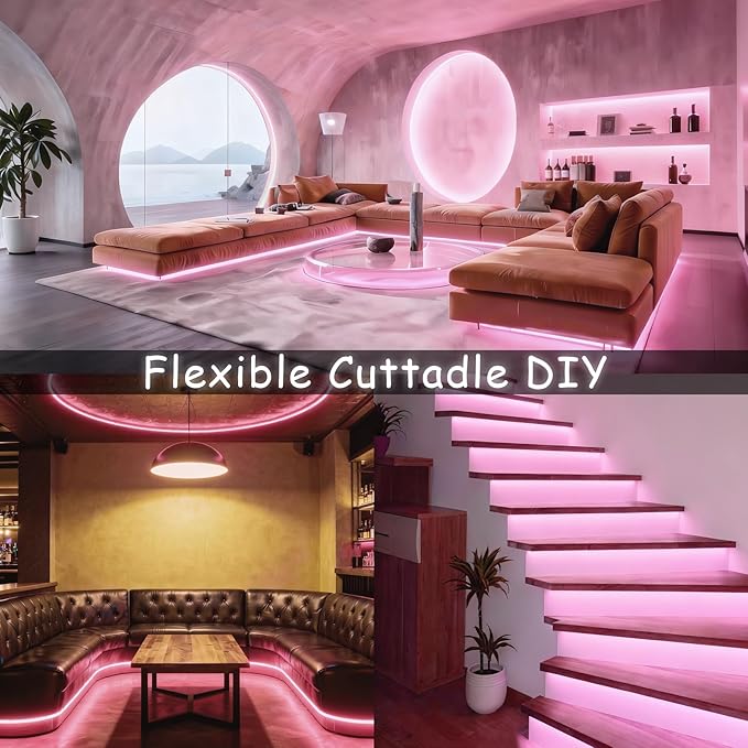 Pink Led Lights Strip Valentines Galentines Day Decor Rope Lights Easy DIY - Image 6