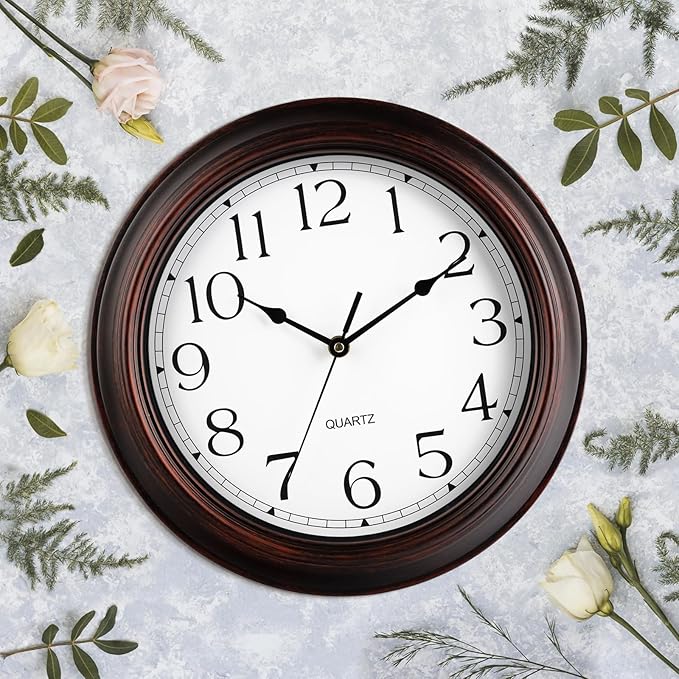 KECYET Wall Clock 10 Inch Battery Operated Silent Non-Ticking Wall Clock - Image 8