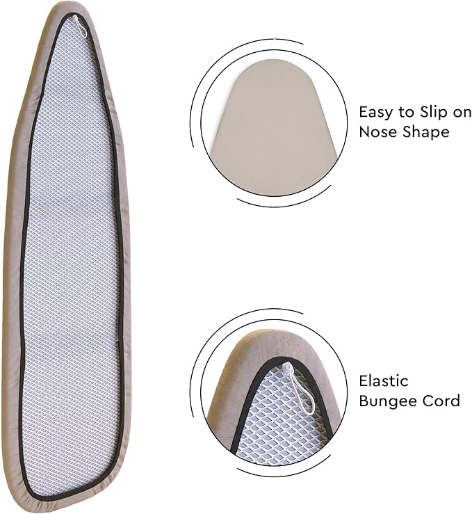 Encasa XO Ironing Board Cover and Pad 42"x14" - 4mm Felt Medium Iron Board - Image 5