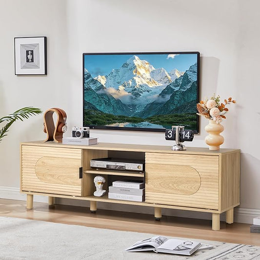 Bifins 63inch Wood TV Stand for Televisions up to 70 Inches, Mid Century Modern by BifinsFurniture