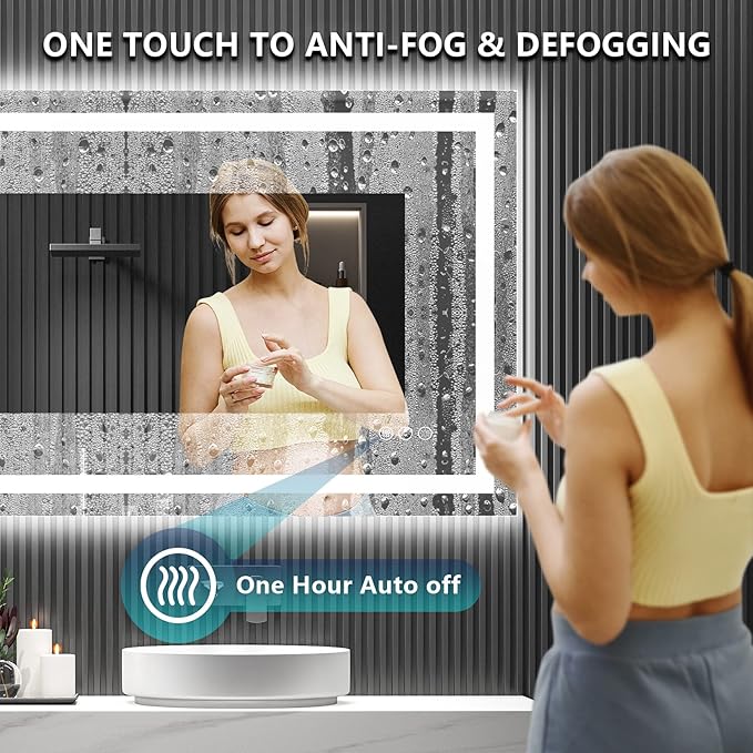 YEELAIT 48x36 Inch LED Bathroom Mirror - Image 5