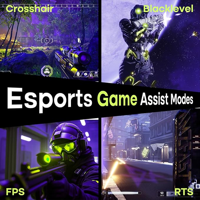 Amzfast 27 Inch 240Hz Gaming Monitor, FHD Fast VA Panel 4000:1 Contrast - Image 6