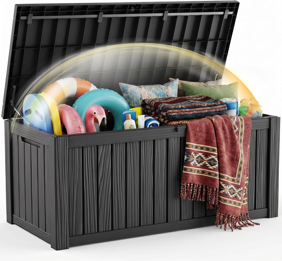 efu outdoor storage box 280 gallon deck box, main product view