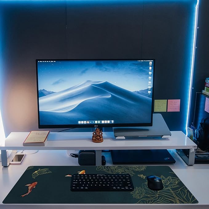 Eflxamz Large Gaming Mouse Pad, Koi Fish Ink Painting Desk Mat, Extended Big - Image 6