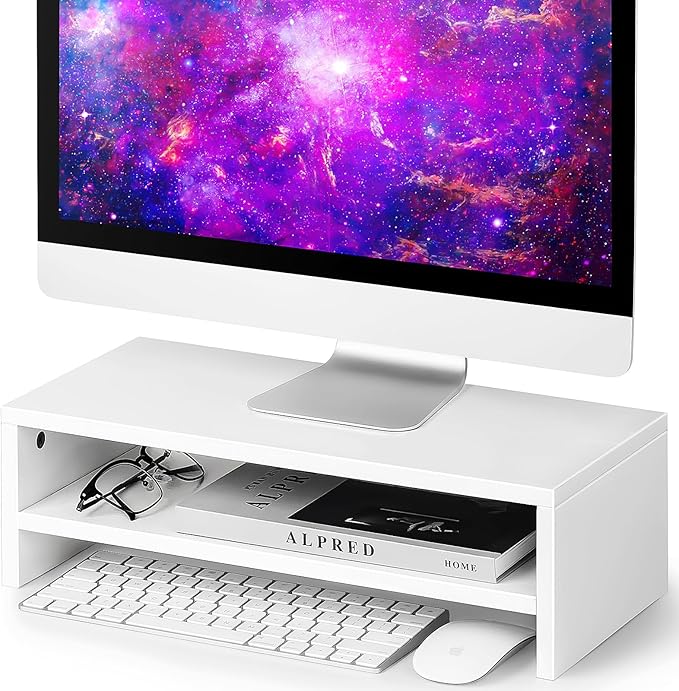 BEYGORM White Monitor Stand Riser by BEYGORM