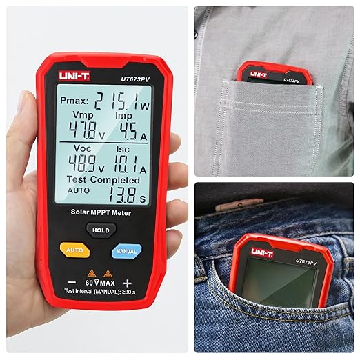UNI-T UT673PV Solar Panel Tester, Solar MPPT Meter, 800W Photovoltaic Module - Image 6