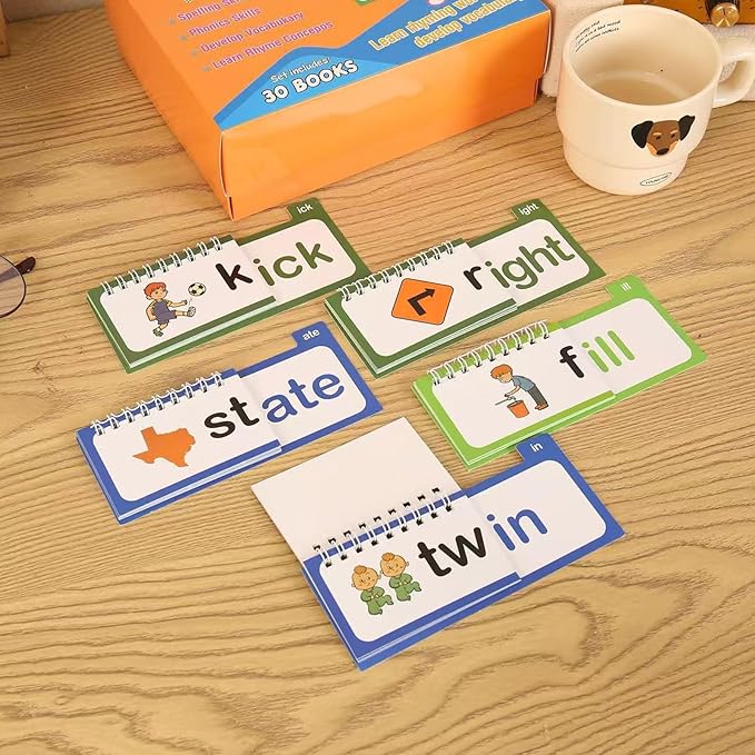 30 Read and Rhyme Flip Books Claritydream Flip Books ABC Vocabulary Flash Cards - Image 4