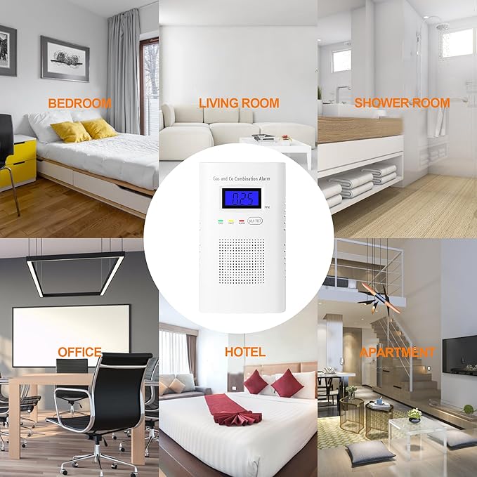 3 Pakcs Combination Gas & Carbon Monoxide Detector, Plug in Carbon Monoxide - Image 6