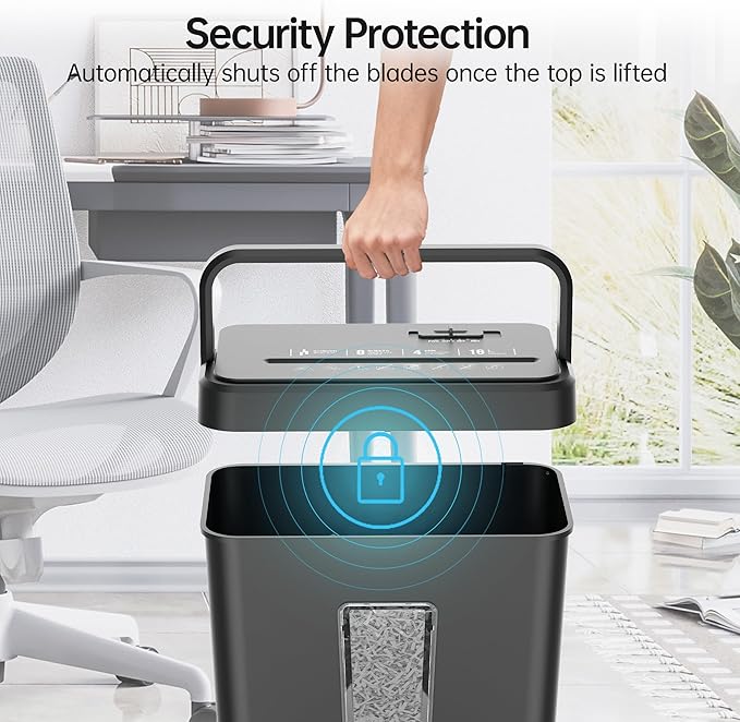 8-Sheet Cross Cut P-4 Security Paper Shredder, 4.2 Gal Bin - Image 7