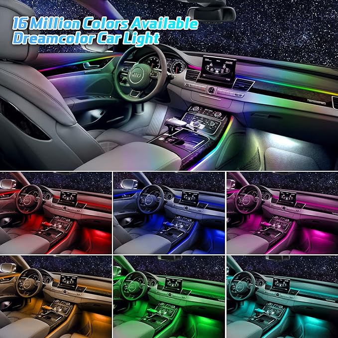 WEBUPAR Dreamcolor Interior Car Lights - 10 in 1 LED Strip Lights - Image 4