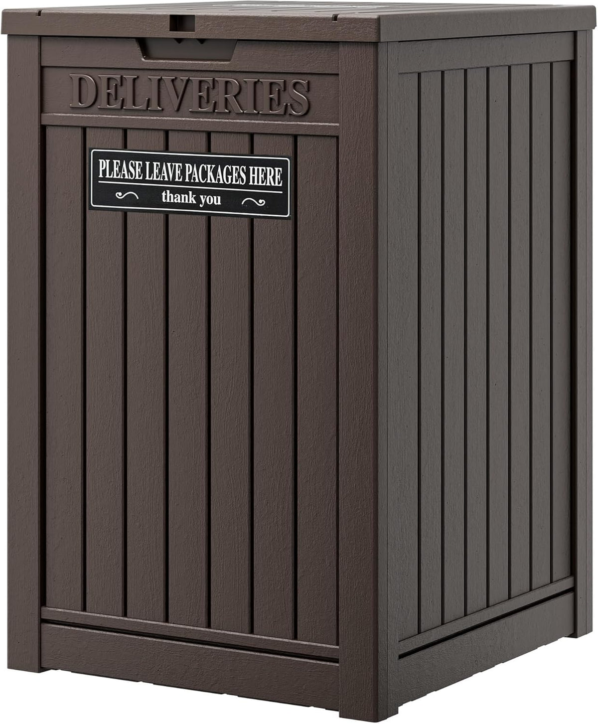 lhbgo package delivery box for outside, 48 gallon shown in use