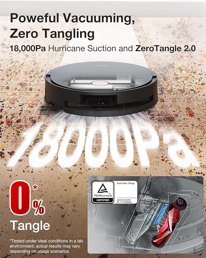 Yeedi S14 Plus Robot Vacuum and Mop, 000Pa Suction, OZMO Roller Mopping - Image 5