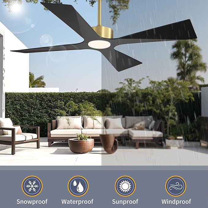 WINGBO 64" Wet Rated Outdoor Ceiling Fan - Image 3