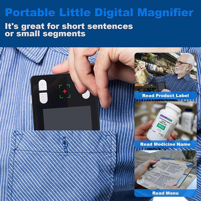3.5 Inch Digital Magnifier, 2X-32X Times Zoom Portable Video Magnifier - Image 4