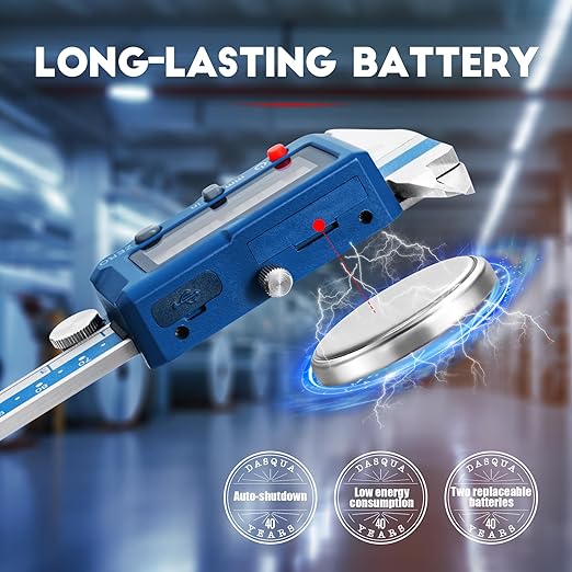 Dasqua 6”/150mm Digital Caliper, Stainless Steel Precision Measuring Tool - Image 3