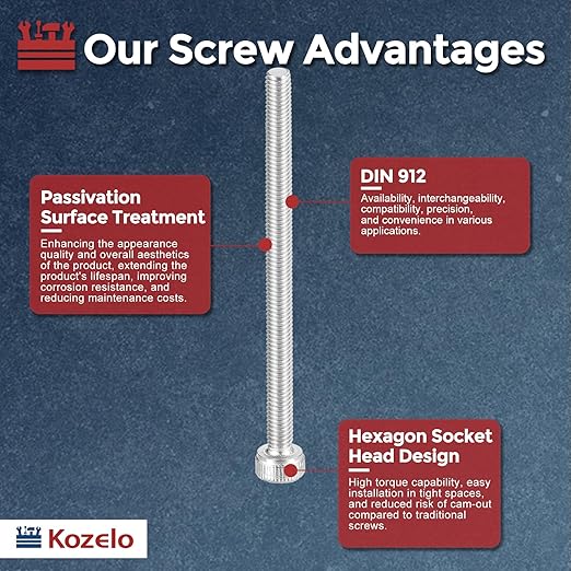 Kozelo 50pcs Socket Head Cap Screws - Image 3