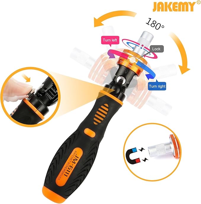 Precision Ratchet Screwdriver Set, JAKEMY 69 in 1 Household Screwdriver Home - Image 3