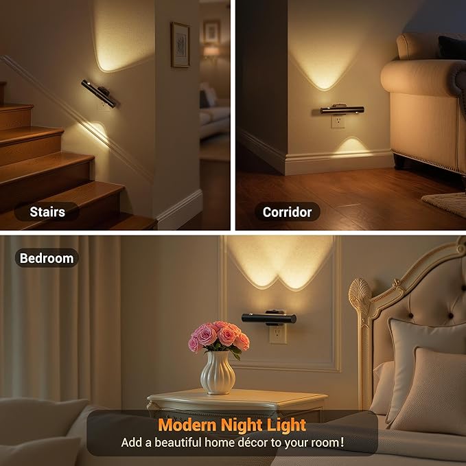 JandCase LED Night Light, Modern Night Lights Plug into Wall, Soft White 3000K - Image 7