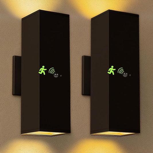 Motion Sensor Outdoor Wall Lights 2-Pack, Dusk to Dawn Exterior Light Fixtures by RosykiteBuyNow