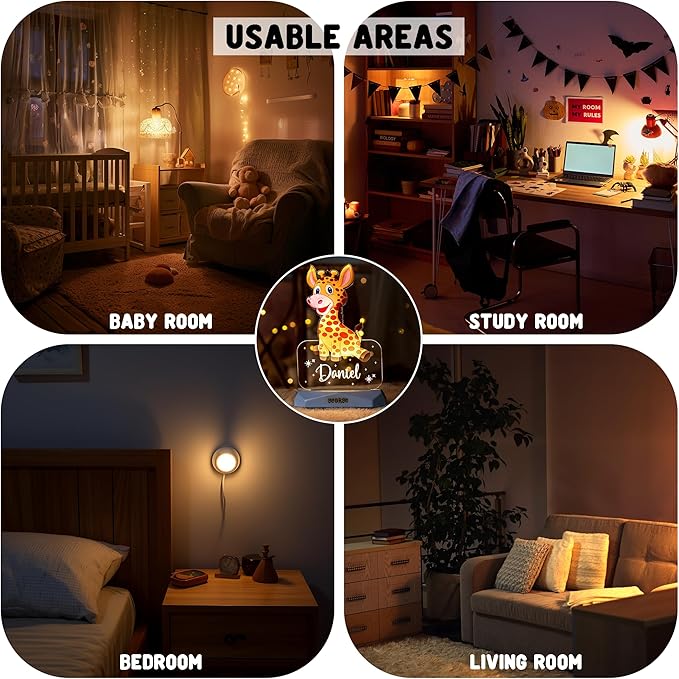 hun concept Kids Lion Night Light – Personalized Name Lamp - Image 9
