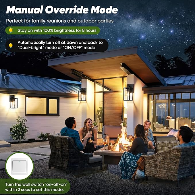 2-Pack Upgraded Motion Sensor Outdoor Wall Lights, 10.6” Small Dusk to Dawn - Image 4