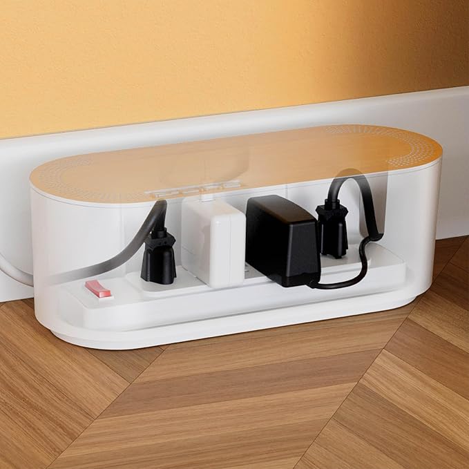 D-Line Cable Management Box, Power Strip Holder, Floor Outlet Hiders, Desk Cord - Image 8