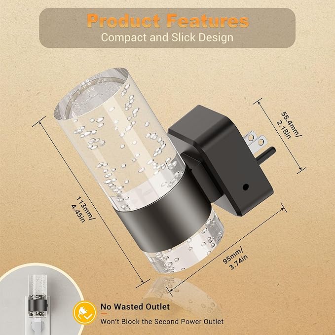 JandCase Night Light, Night Lights Plug into Wall, LED Nightlight - Image 4