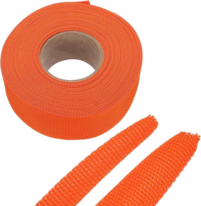 MECCANIXITY Braided Cable Sleeves Heat Shrinkable Fabric Sleeving, 1 1/4" 40ft by MECCANIXITY