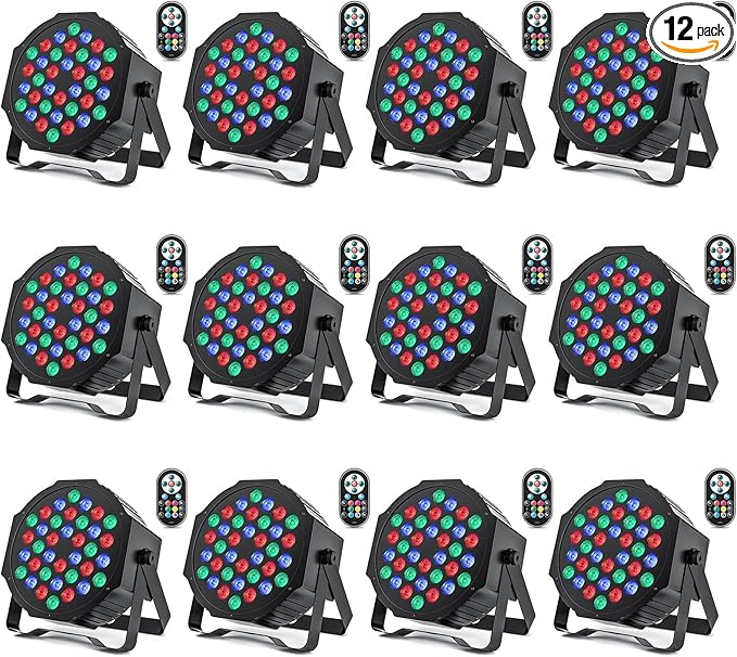 LED Par Lights 36 LED Stage Lights 7 Modes RGB DJ Light by JAJALUYA