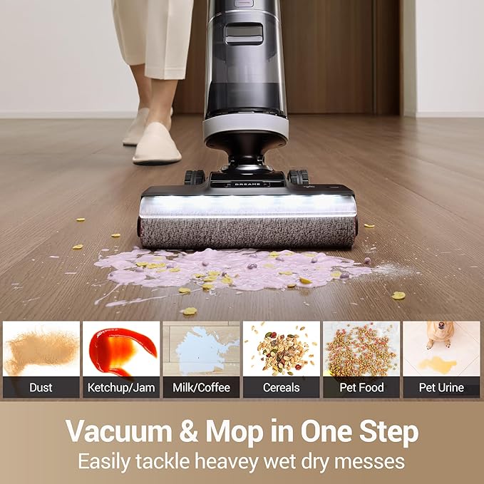 DREAME H14 Pro Wet Dry Vacuum Cleaner, 180° Lie-Flat Vacuum Mop, 140°F Washing - Image 2