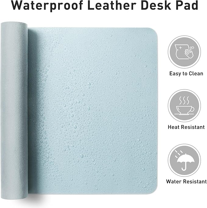 Aothia Leather Desk Pad Protector, Office Desk Mat, Large Mouse Pad, Non-Slip - Image 6