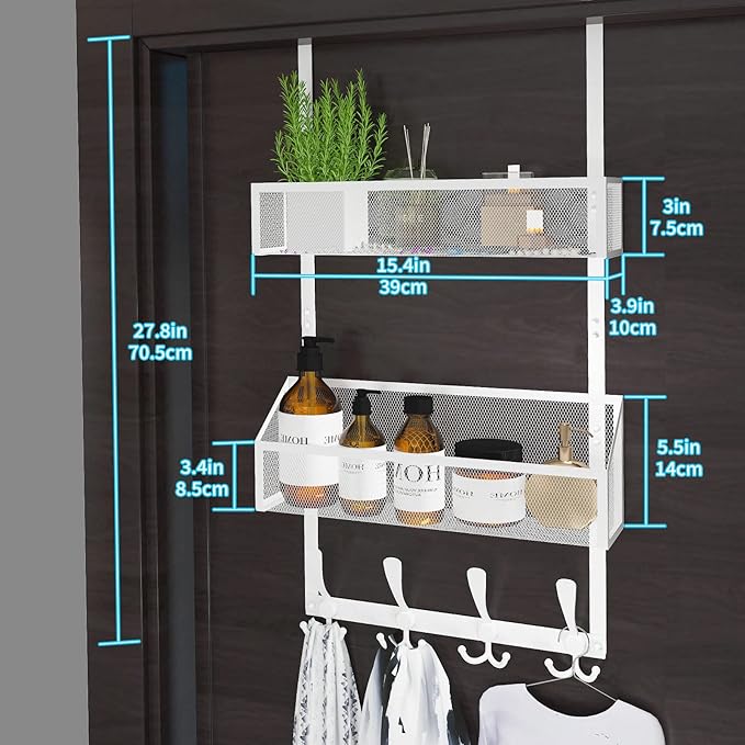 Kaiferty Over The Door Hooks Organizer, Coat Rack Over The Door Storage Hanger - Image 6