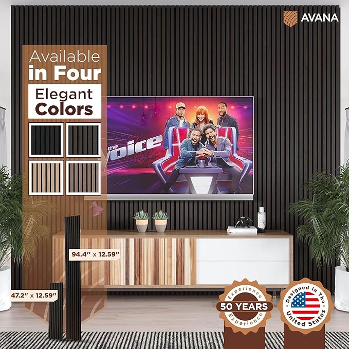 Avana Acoustic Wood Wall Panels – 94.4 X 12.6 Inch Smoke Oak Acoustic Panels 2 - Image 6