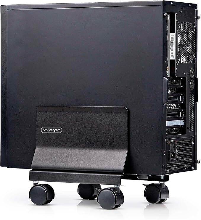 StarTech.com Computer Tower Cart, Rolling Mobile CPU Caddy on Wheels, Max Load by StarTech